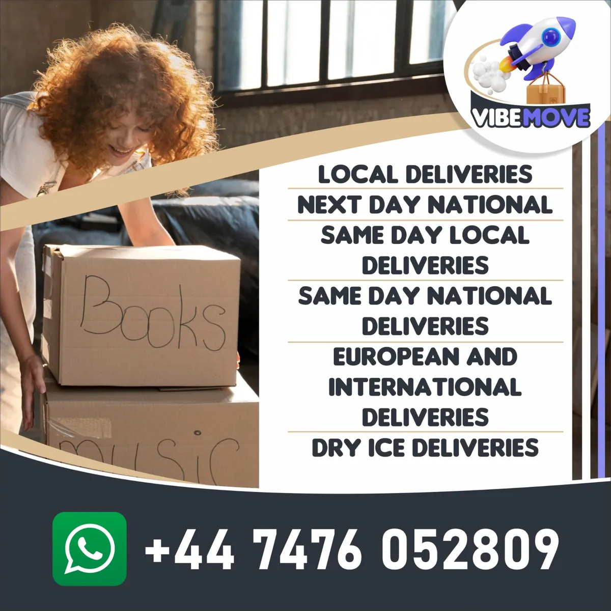 VibeMove mover packing cardboard boxes for a house and flat removal in Scotland with a free quote tag